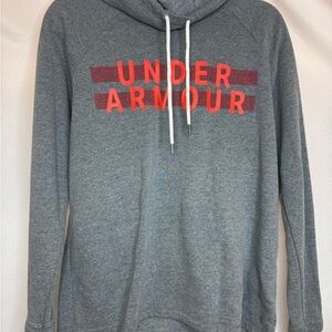Under Armour Gray Red Pullover Hoodie